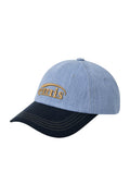 EMIS - WASHED DENIM BALL CAP-LIGHT BLUE DENIM/NAVY