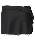 FLAREUP -  Asymmetrical Layered Mini Skirt / Black