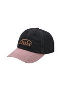 EMIS - WASHED DENIM BALL CAP-GRAY/PINK