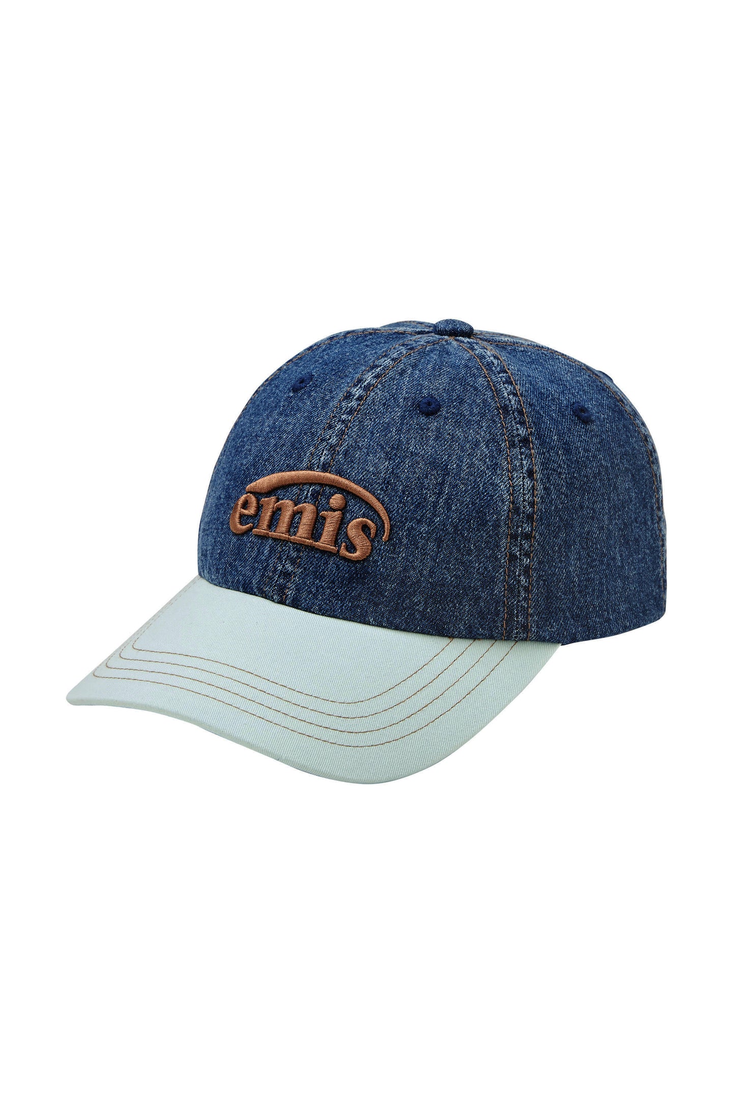 EMIS - WASHED DENIM BALL CAP-BLUE/MINT