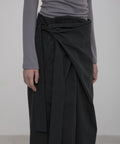 FLAREUP -  Layered Wrap Trousers / Black