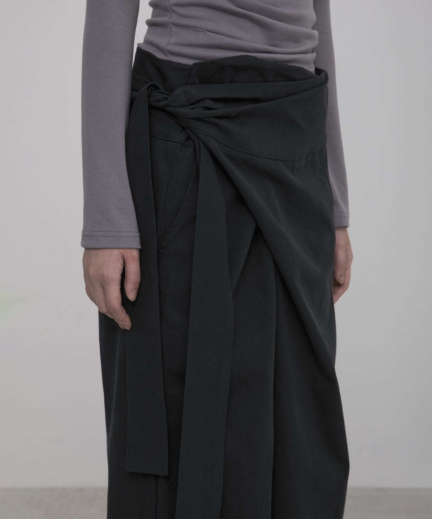 FLAREUP -  Layered Wrap Trousers / Black