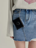 MARGESHERWOOD - HEART ZIPPER WALLET_black plain