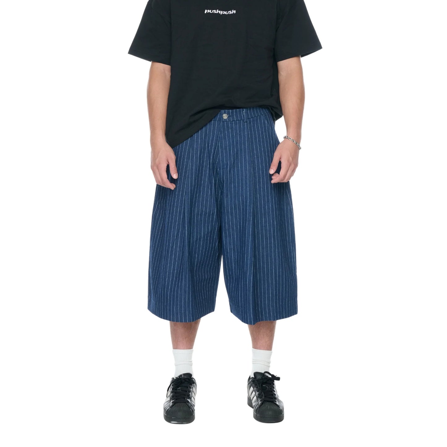 PUSH PUSH - PP PINSTRIPE JORT / Navy