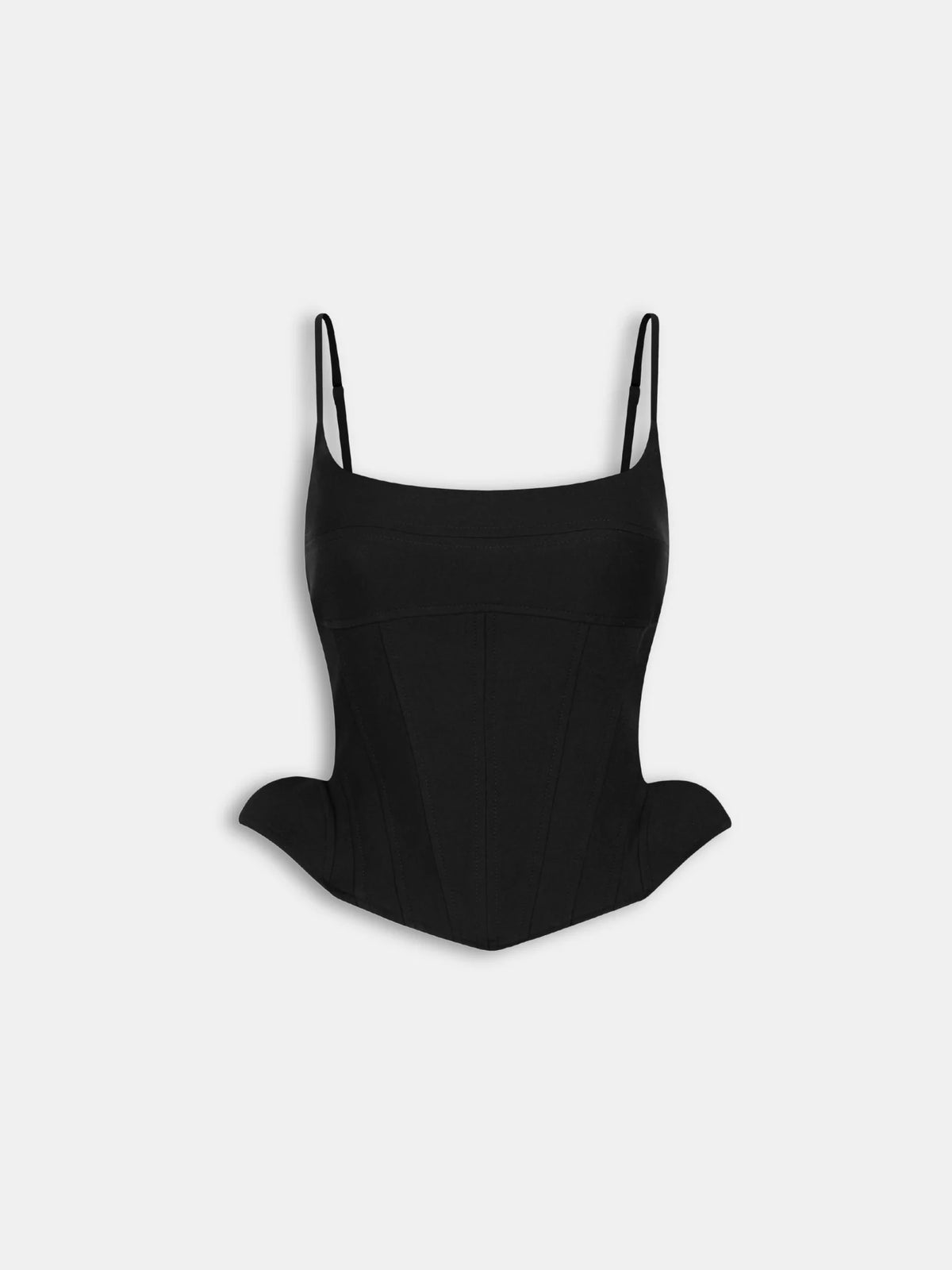 MELANCHOLY - Velour Sculpt Top / Black