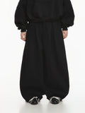 MELANCHOLY - Nightfall Wide Leg Khaki Pants / Black