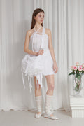 PAIN OR PLEASURE -  ORCHID TUBE DRESS white