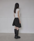 FLAREUP - Asymmetrical Draped Layered Skirt / Black