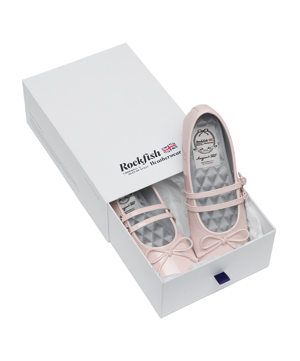 ROCKFISH WEATHERWEAR - SQUARE TOE TWO STRAP MARYJANES(ENAMEL) PINK