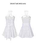 PAIN OR PLEASURE -  ORCHID TUBE DRESS white