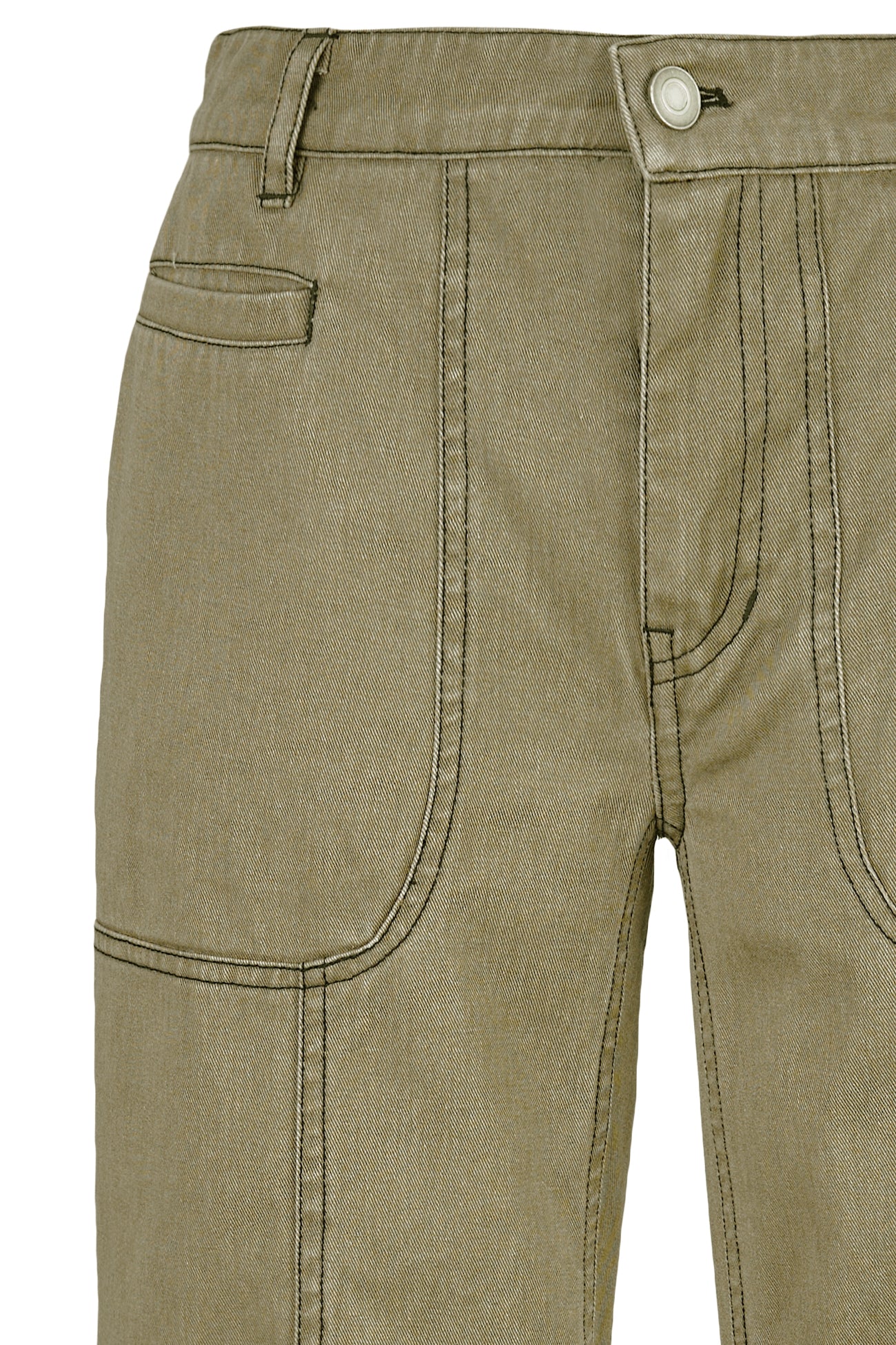 CERRIC -  KNEE PIN TUCK PANTS / BROWN