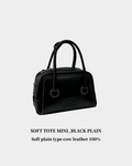 SOFT TOTE MINI black plain