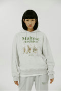 WAIKEI -  Maltese archive hood MELANGE WHITE