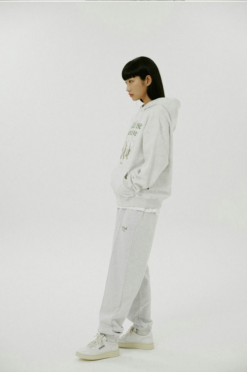 WAIKEI -  Maltese archive hood MELANGE WHITE