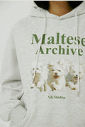 WAIKEI -  Maltese archive hood MELANGE WHITE