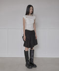 FLAREUP - Asymmetrical Draped Layered Skirt / Black