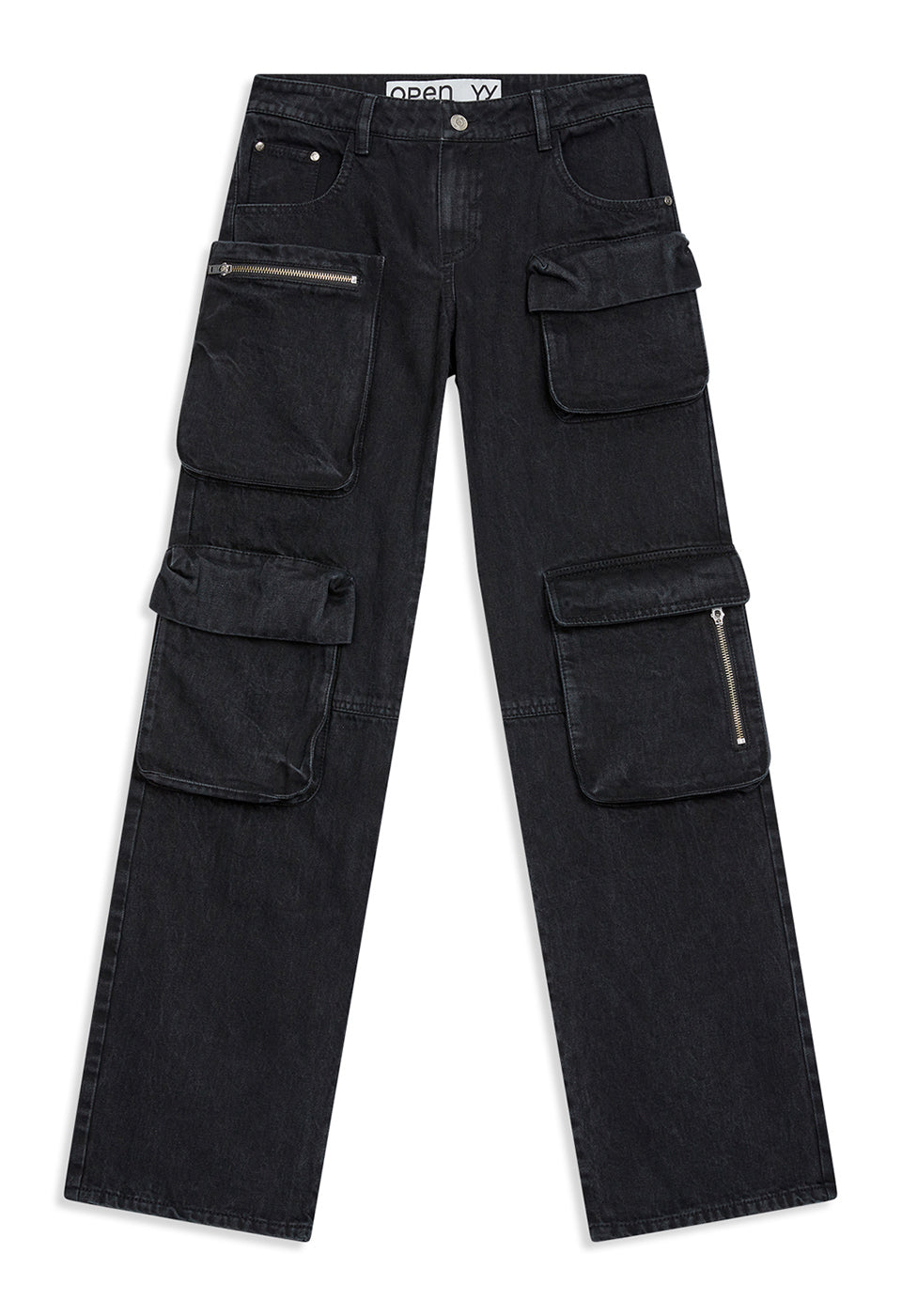 OPEN YY Cargo Pocket Jean - Black: Stylish, Functional, and