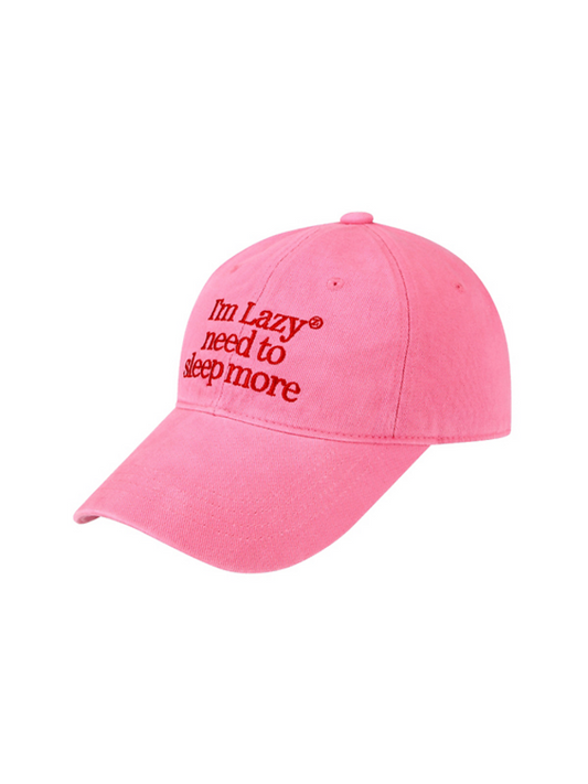 LAZY - Sleep More Washing Ball Cap Pink (DISPATCH IN 48HRS)