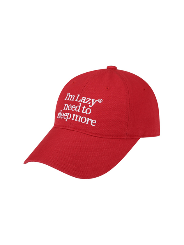 LAZY - Sleep More Washing Ball Cap Red (DISPATCH IN 48HRS)