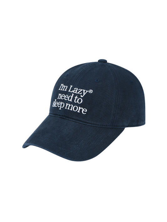 LAZY - Sleep More Washing Ball Cap Navy （Karina‘s Pick）