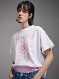 MARDI MERCREDI -  TSHIRT SWING THE TAIL DDANJI PEARL NECKLACE_WHITE PINK