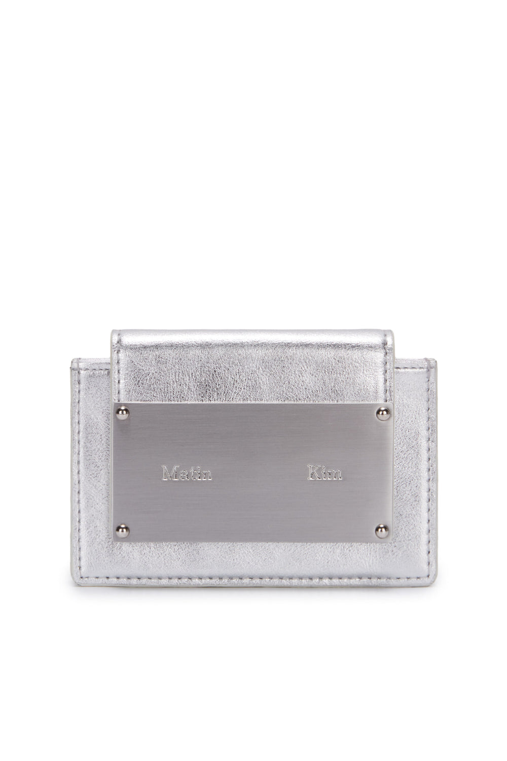 MATIN KIM - ACCORDION WALLET IN SILVER