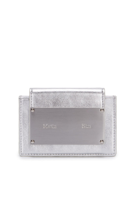 MATIN KIM - ACCORDION WALLET IN SILVER