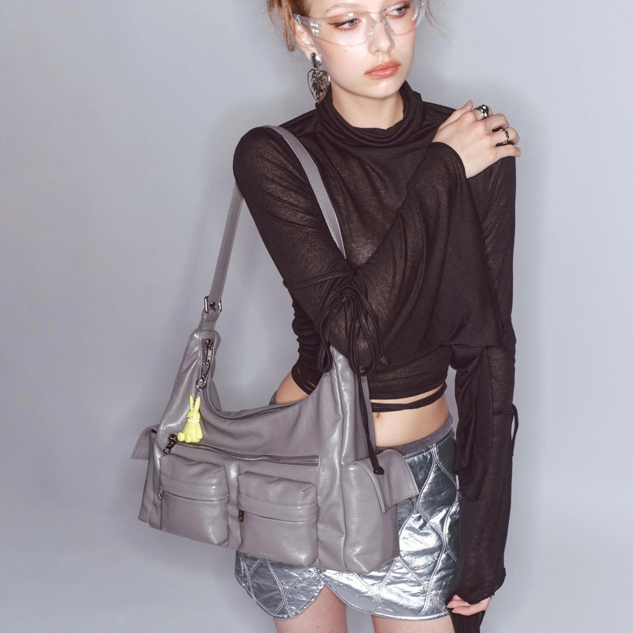 SAMO ONDOH - pocket mug bag L goat gray