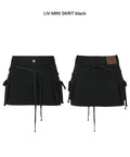 PAIN OR PLEASURE -  LIV MINI SKIRT black