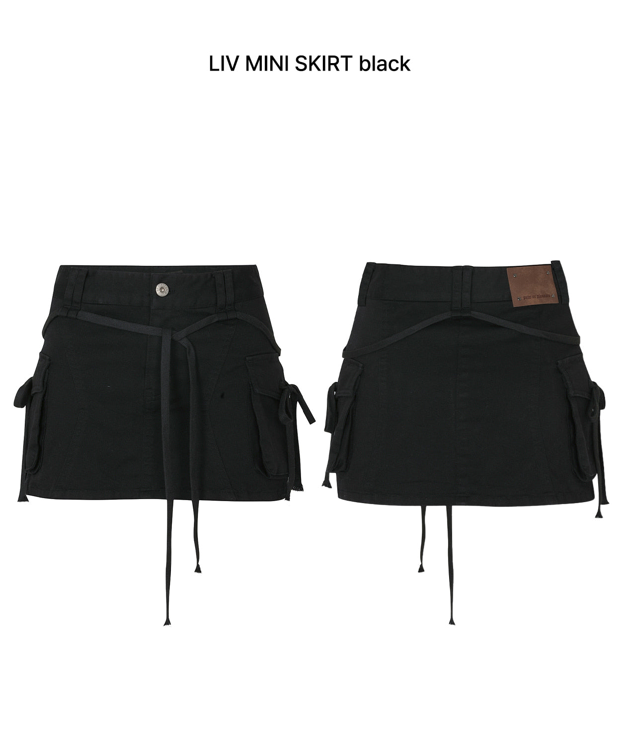 PAIN OR PLEASURE -  LIV MINI SKIRT black