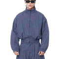 PUSH PUSH - Gingham Zip Jacket / Navy Gingham
