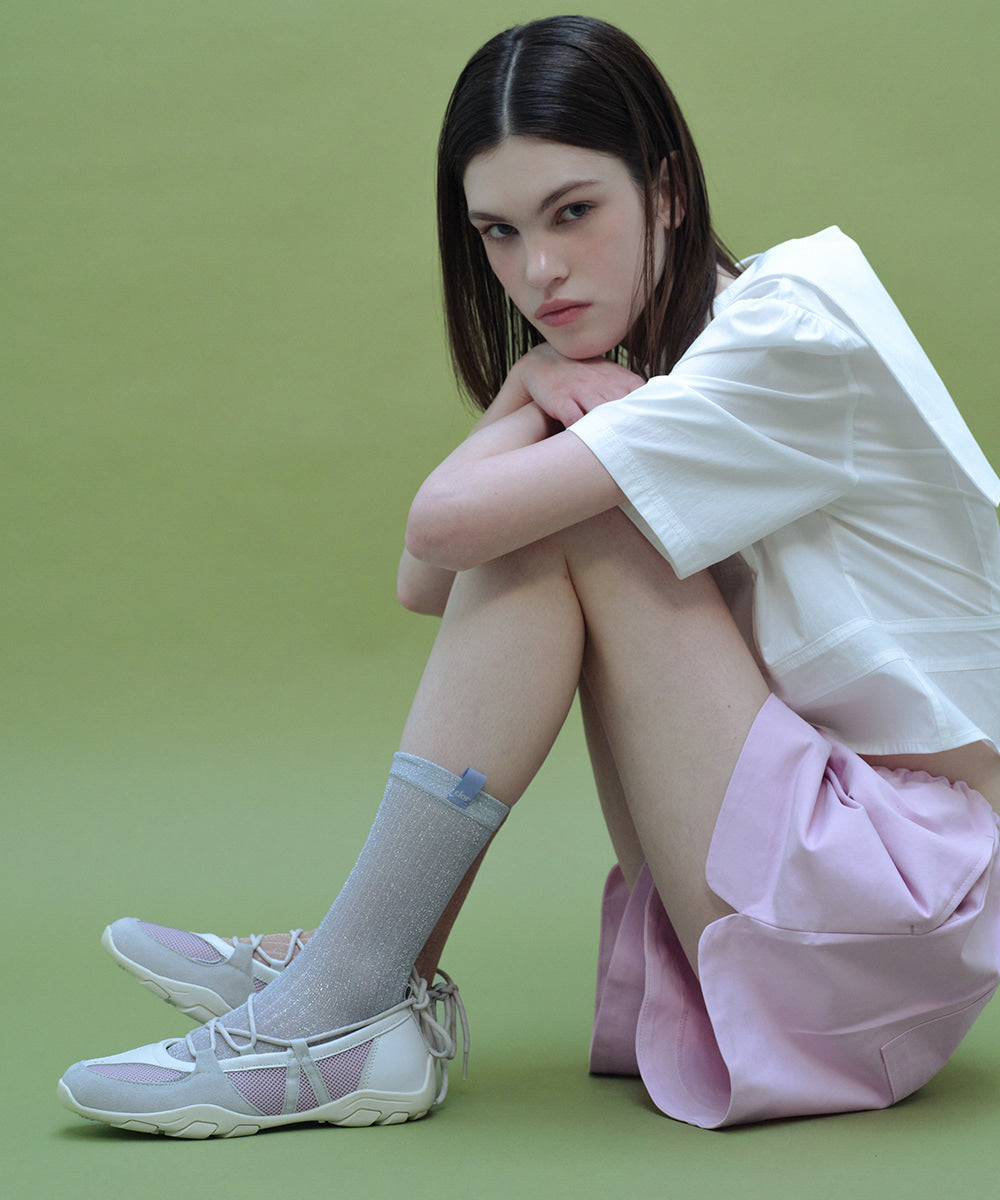 ROCKFISH WEATHERWEAR - NICOLE WEAVING LACEUP SNEAKERS - ASH LAVENDER