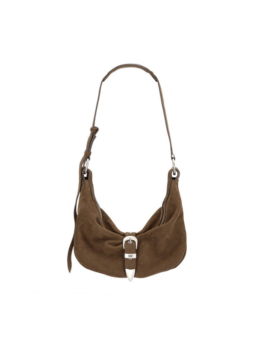 MARGESHERWOOD - BELTED HOBO MEDIUM_chestnut nubuck