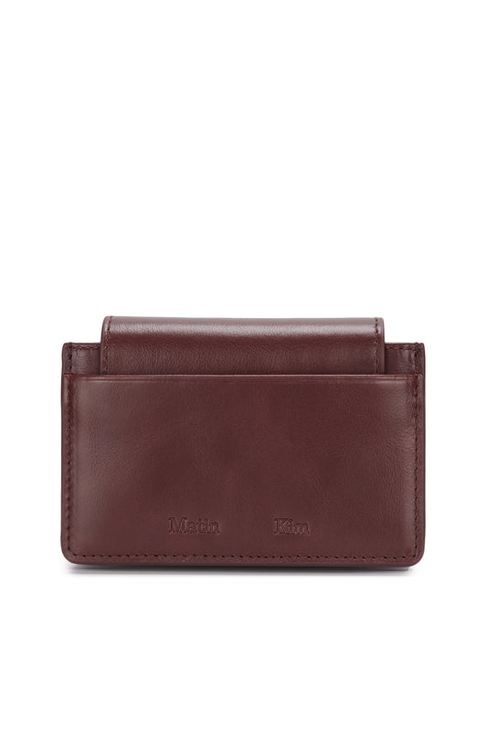 MATIN KIM - VINTAGE ACCORDION WALLET IN BROWN