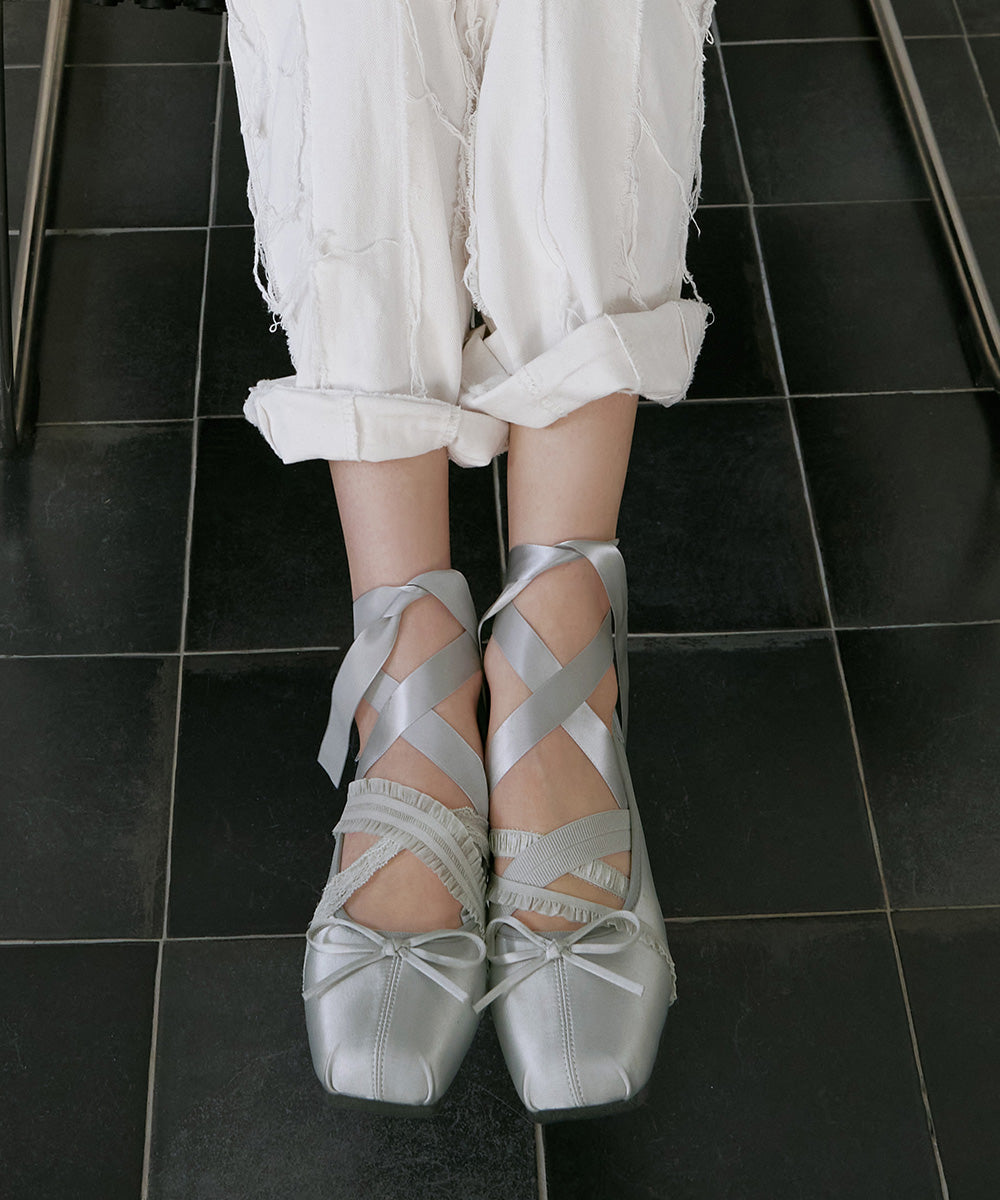 ROCKFISH WEATHERWEAR - BANDING BALLET FLATS / GREY