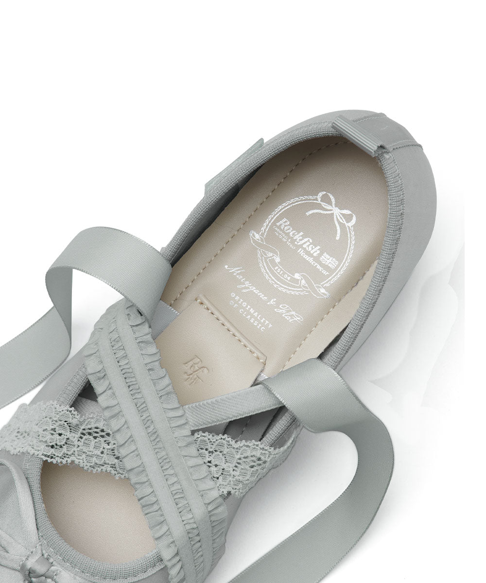 ROCKFISH WEATHERWEAR - BANDING BALLET FLATS / GREY