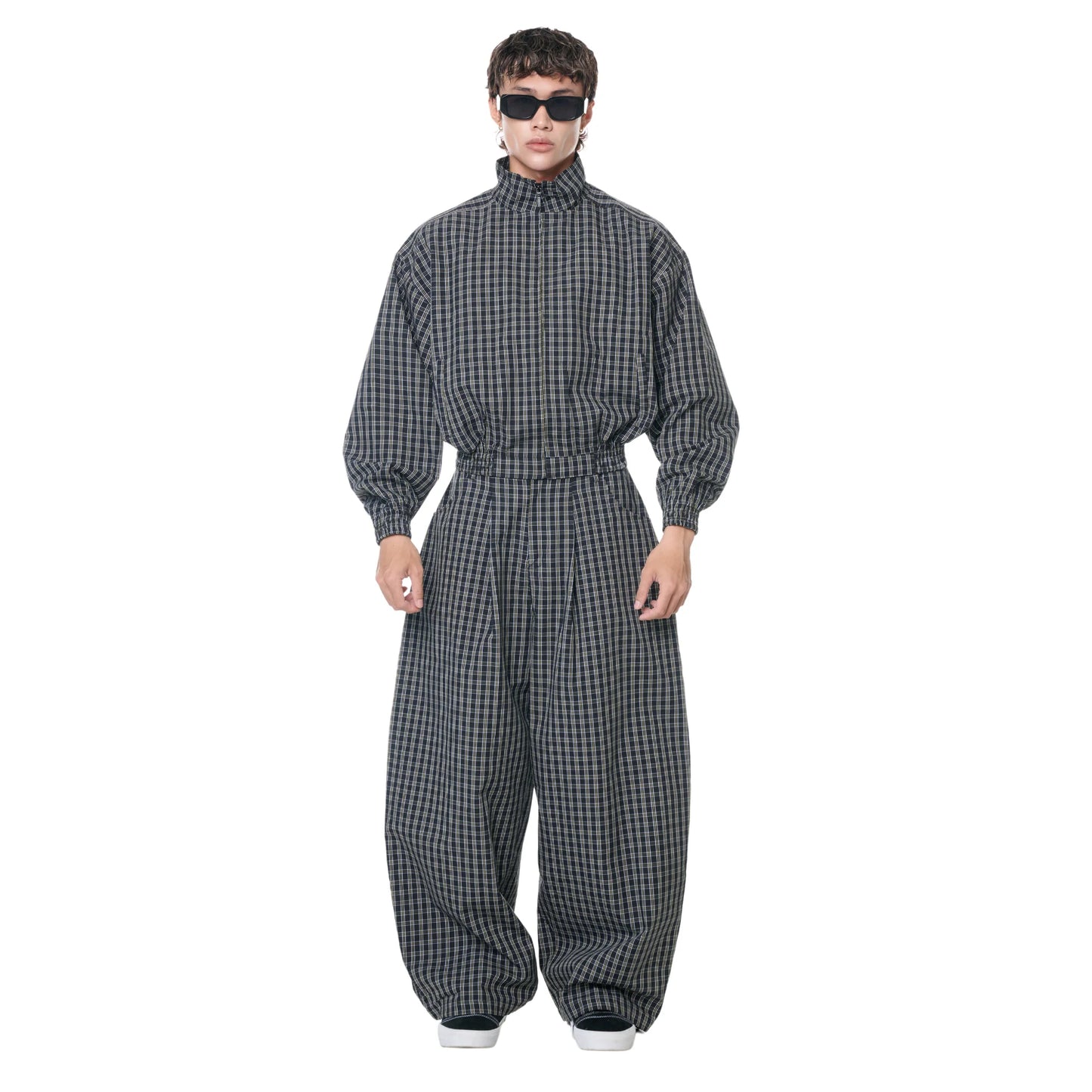 PUSH PUSH - Gingham Zip Jacket / Golden Noir Gingham
