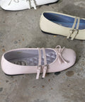 ROCKFISH WEATHERWEAR - SQUARE TOE TWO STRAP MARYJANES(ENAMEL) PINK