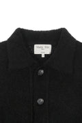 MATIN KIM -  MATIN DOWNY COLLAR KNIT CARDIGAN IN BLACK