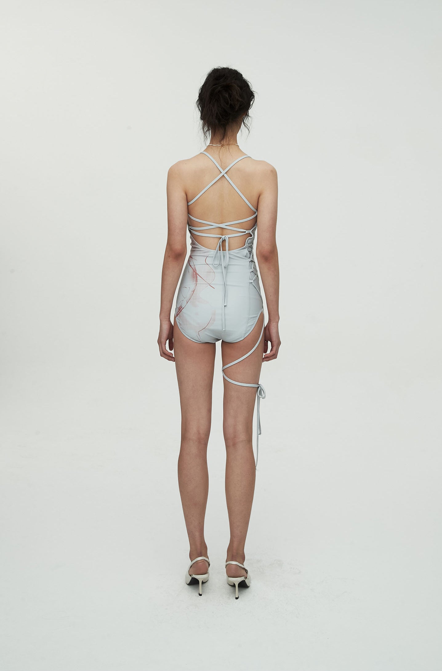 NACHE- COSMIC SWIM SUIT LIGHT GRAY