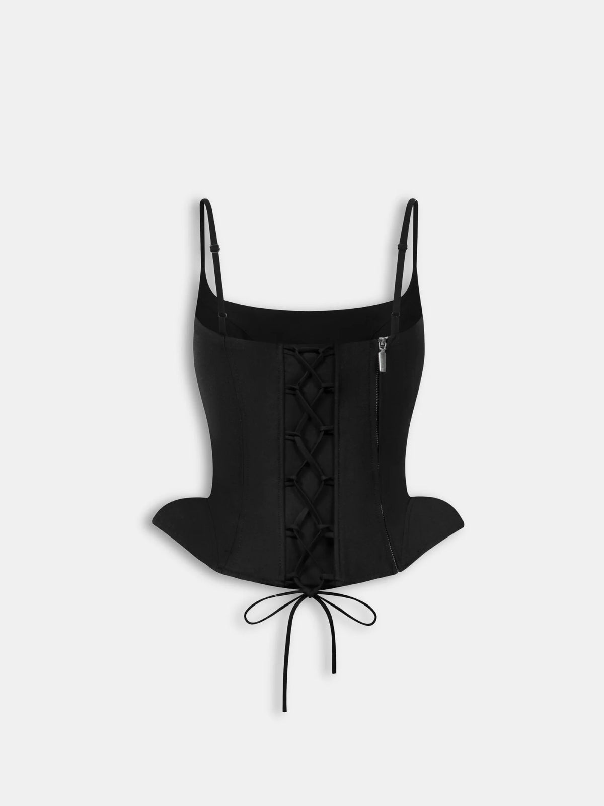 MELANCHOLY - Velour Sculpt Top / Black