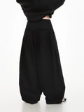 MELANCHOLY - Nightfall Wide Leg Khaki Pants / Black