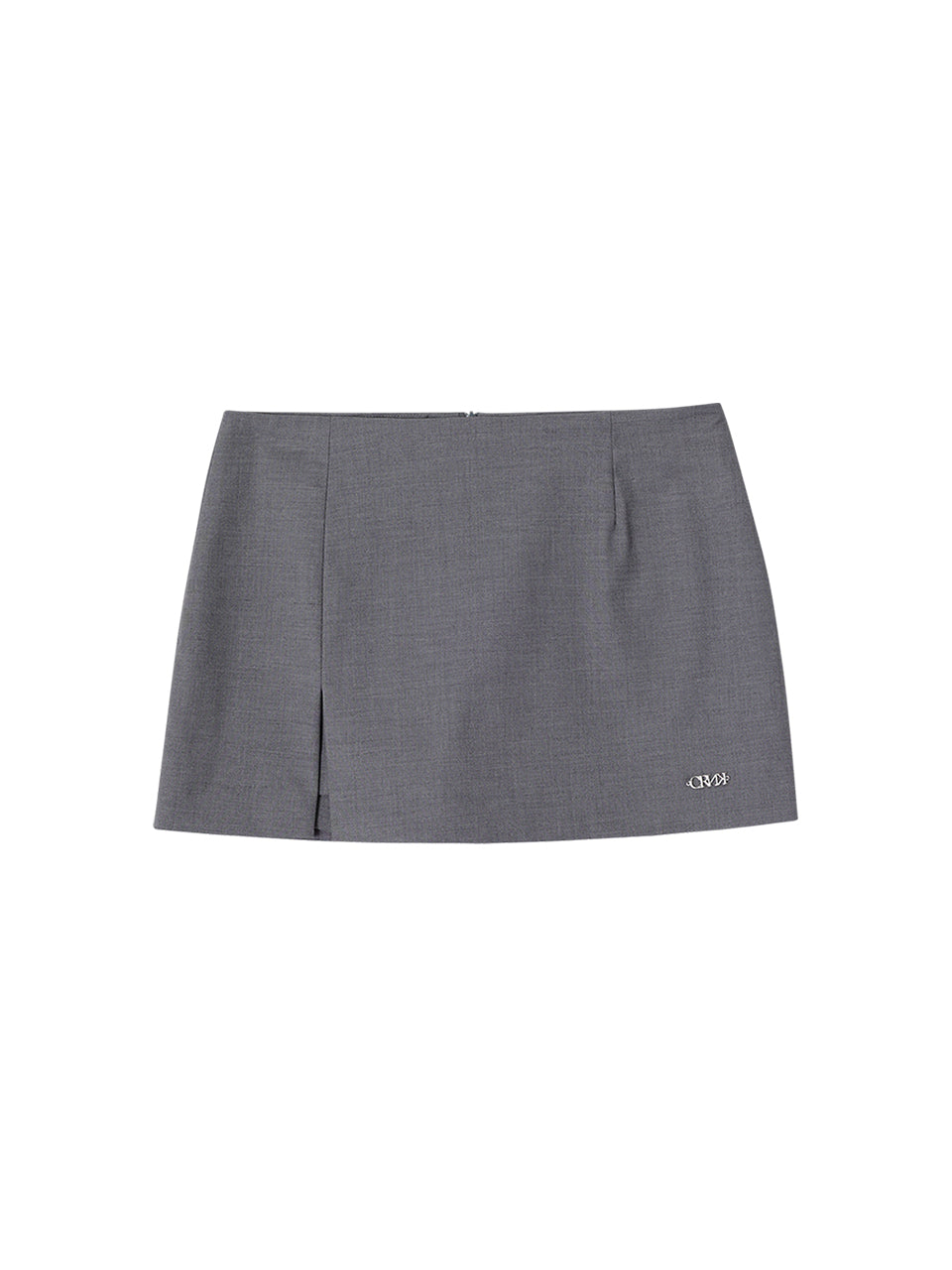 CRANK -  SLIT MICROSKIRT PANTS_MELANGE GREY