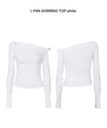 PAIN OR PLEASURE -  LYNN SHIRRING TOP white