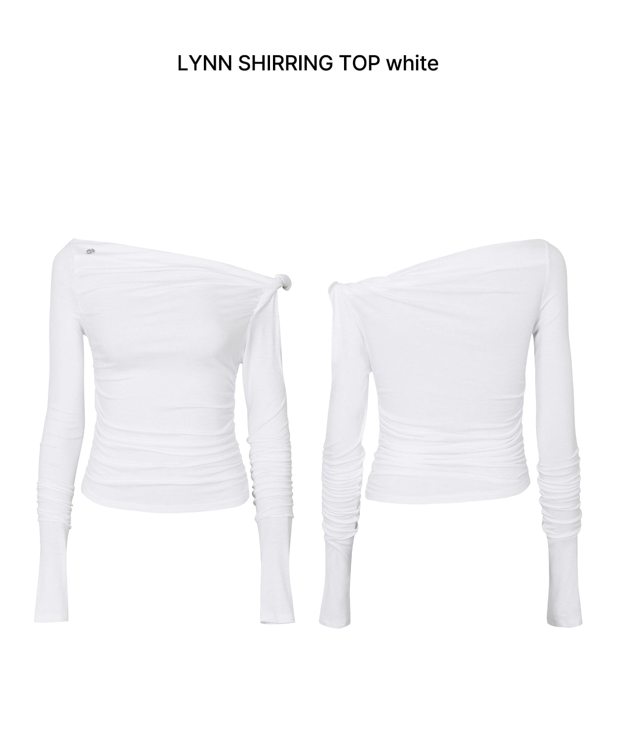 PAIN OR PLEASURE -  LYNN SHIRRING TOP white