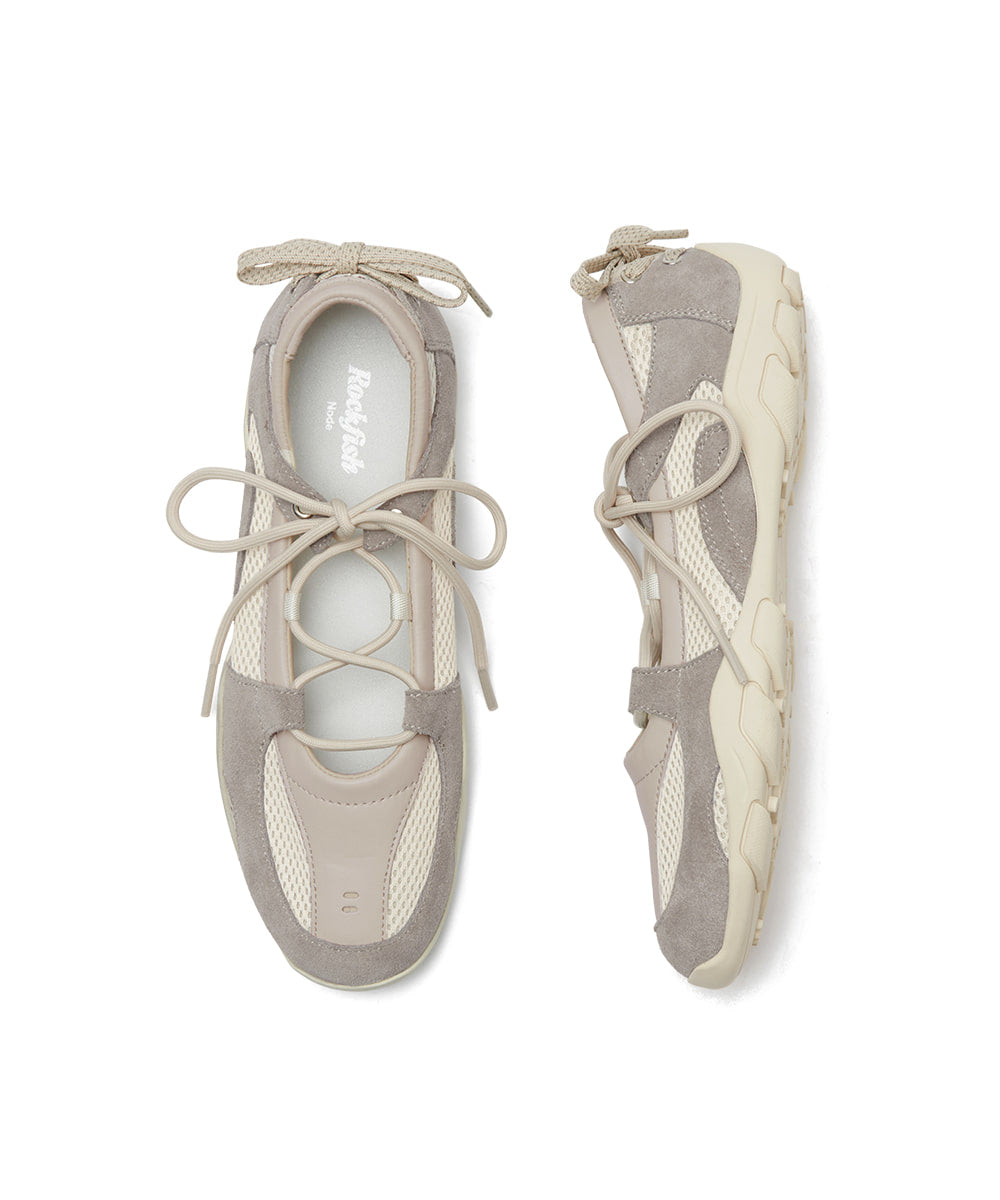 ROCKFISH WEATHERWEAR - NICOLE WEAVING LACEUP SNEAKERS V2 / BEIGE