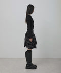 FLAREUP - Asymmetrical Draped Layered Skirt / Checkered