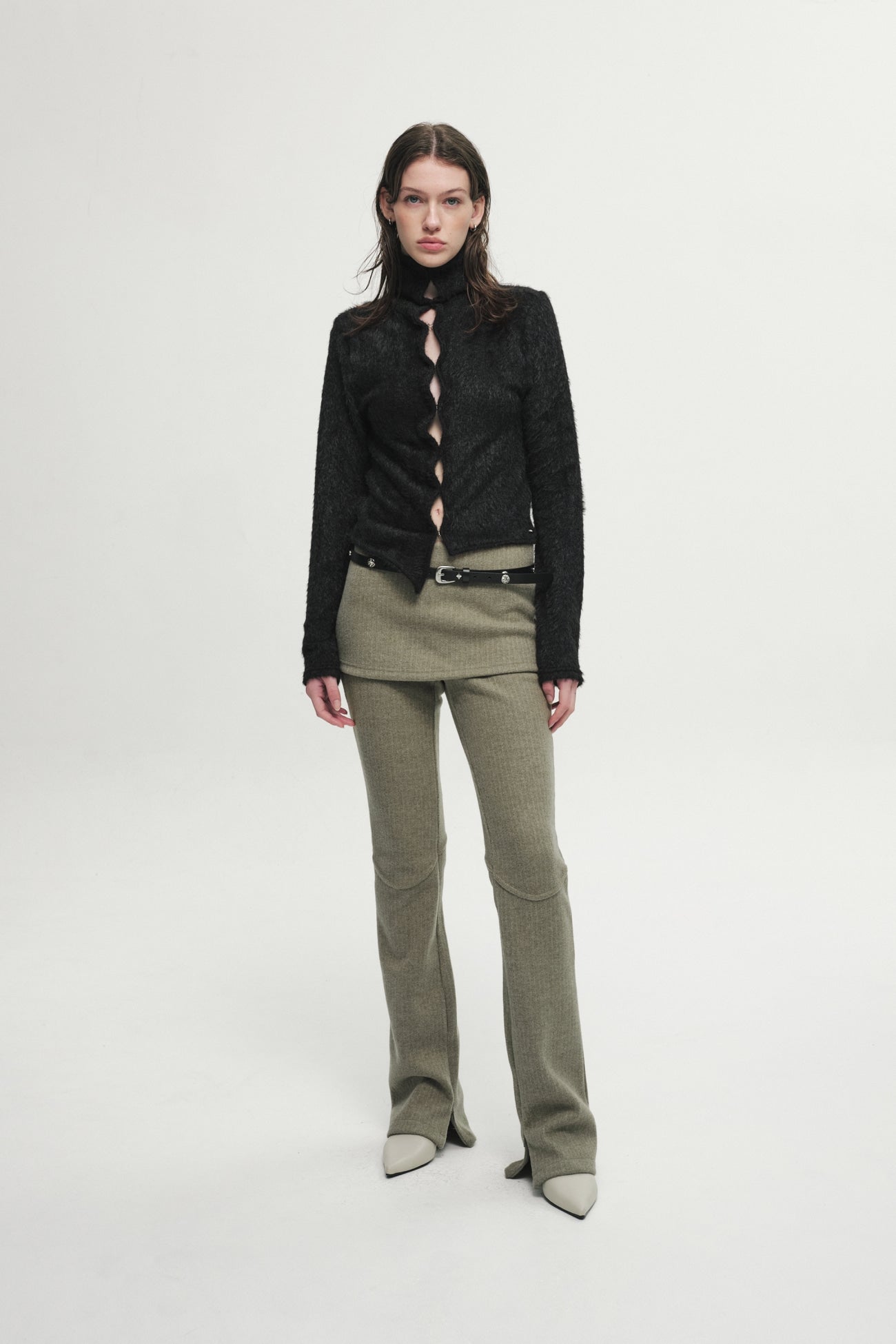 CERRIC -  LAYERED SKIRT PANTS / KHAKI