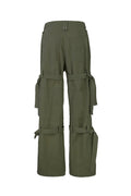 CERRIC -  DOUBLE TIE UP COTTON PANTS / KHAKI