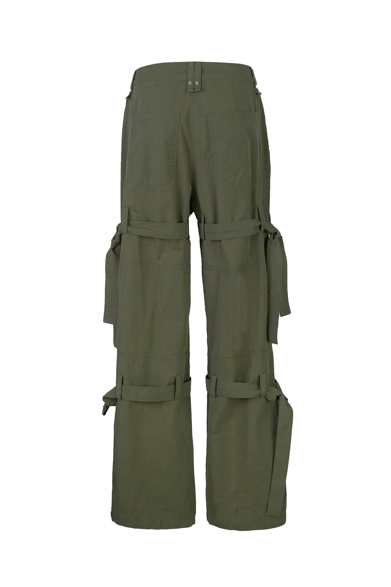 CERRIC -  DOUBLE TIE UP COTTON PANTS / KHAKI